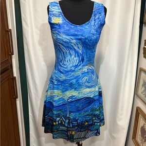 Blackmilk Starry Blue Artistic Mini Dress